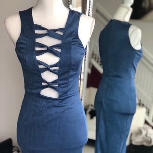 Blue midi dress